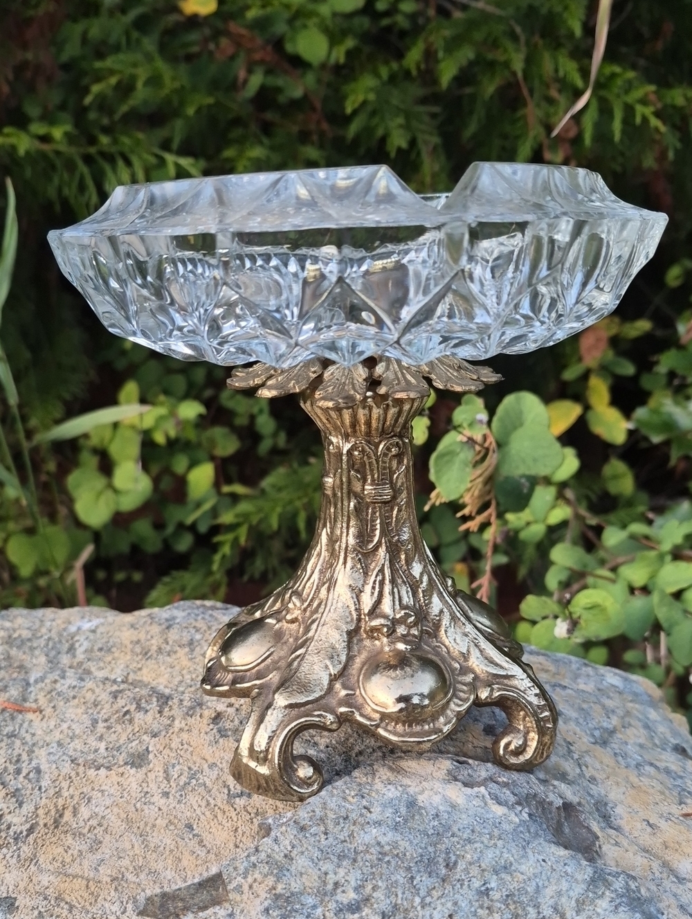 Vintage MCM Hollywood Regency Pedestal Ashtray/trinket Dish
